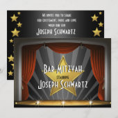 Bar Mitzvah Movie Star Uitnodiging (Voorkant / Achterkant)