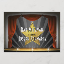 Bar Mitzvah Movie Star Uitnodiging
