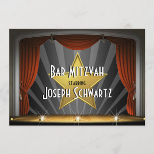 Bar Mitzvah Movie Star Uitnodiging
