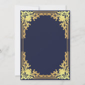 Bar Mitzvah Navy Blauw Faux Goud  Religious Kaart (Achterkant)