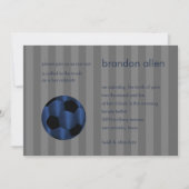 Bar Mitzvah Navy Blue en Black Voetbal Kaart (Voorkant)