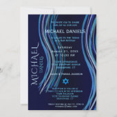 Bar Mitzvah Navy Blue Prayer Shawl Kaart (Voorkant)