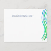 Bar Mitzvah Neon Green-informatiekaart Informatiekaartje (Achterkant)