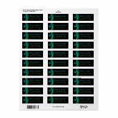 Bar Mitzvah Neon Green Prayer Shawl Etiket (Full Sheet)