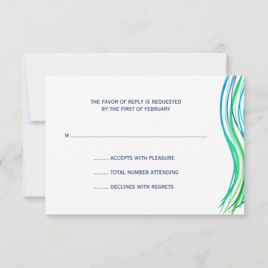 Bar Mitzvah Neon Green Prayer Shawl RSVP (Achterkant)