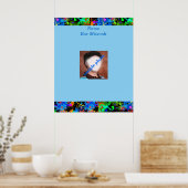 Bar Mitzvah Neon Paint Photo Sign in Board Poster (Keuken)