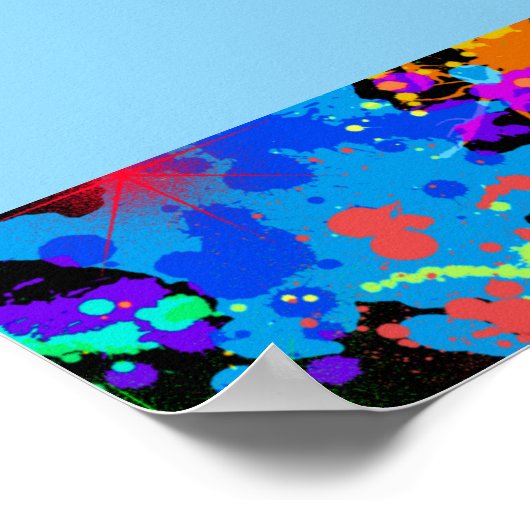 Bar Mitzvah Neonverf Foto Teken op bord Poster (Hoek)