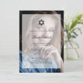 Bar Mitzvah of Bat Mitzvah | Bekleding met foto Kaart (Staand voorkant)