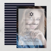 Bar Mitzvah of Bat Mitzvah | Bekleding met foto Kaart (Voorkant / Achterkant)