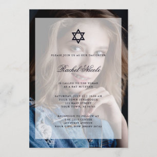 Bar Mitzvah of Bat Mitzvah   Bekleding met foto Kaart