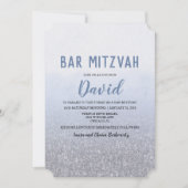 Bar Mitzvah Ombre Blauwe Uitnodiging (Voorkant)