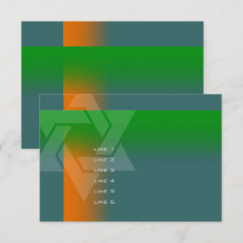 Bar Mitzvah Oranje en Groen op om het even welke K Kaart