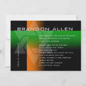 Bar Mitzvah Oranje en Groen op om het even welke K Kaart (Voorkant)