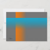 Bar Mitzvah Oranje en Turquoise op elke kleur Kaart (Achterkant)