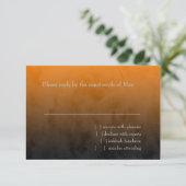 Bar Mitzvah Oranje ster David Ombre RSVP Kaartje (Staand voorkant)