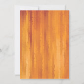 Bar Mitzvah Oranje Streaks Kaart (Achterkant)