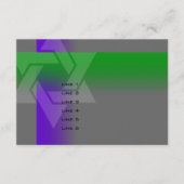 Bar Mitzvah Paars en groen op om het even welke kl Kaart (Voorkant)