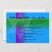 Bar Mitzvah Paars en groen op om het even welke kl Kaart (Voorkant)