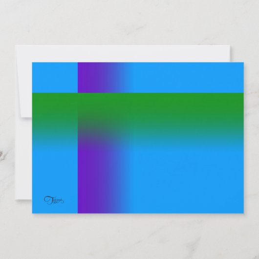 Bar Mitzvah Paars en groen op om het even welke kl Kaart (Achterkant)