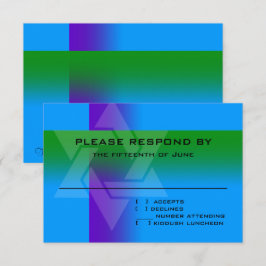 Bar Mitzvah Paars en groen op om het even welke kl RSVP Kaartje