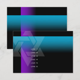 Bar Mitzvah Paars en Turquoise op elke kleur Kaart