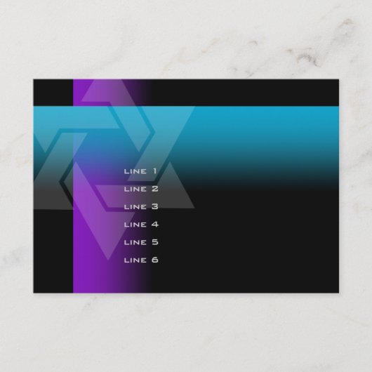 Bar Mitzvah Paars en Turquoise op elke kleur Kaart (Voorkant)