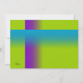 Bar Mitzvah Paars en Turquoise op elke kleur Kaart (Achterkant)