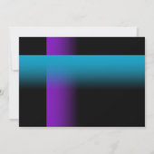 Bar Mitzvah Paars en Turquoise op elke kleur Kaart (Achterkant)