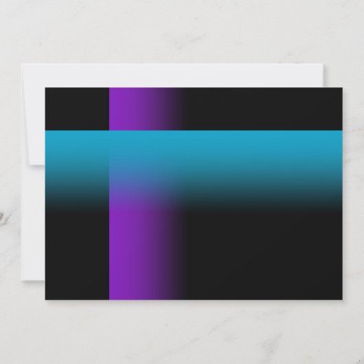 Bar Mitzvah Paars en Turquoise op elke kleur Kaart (Achterkant)