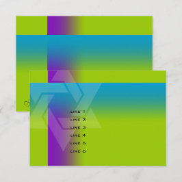 Bar Mitzvah Paars en Turquoise op elke kleur Kaart