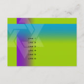 Bar Mitzvah Paars en Turquoise op elke kleur Kaart (Voorkant)