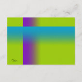 Bar Mitzvah Paars en Turquoise op elke kleur Kaart (Achterkant)