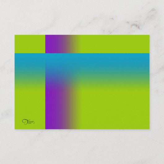 Bar Mitzvah Paars en Turquoise op elke kleur Kaart (Achterkant)