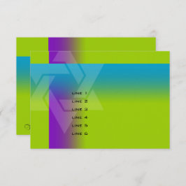 Bar Mitzvah Paars en Turquoise op elke kleur Kaart