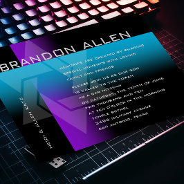 Bar Mitzvah Paars en Turquoise op elke kleur Kaart