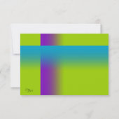 Bar Mitzvah Paars en Turquoise op elke kleur RSVP Kaartje (Achterkant)