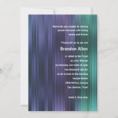 Bar Mitzvah Paarse blauwe strepen Kaart (Voorkant)