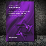 Bar Mitzvah Paarse ster van David Kaart<br><div class="desc">Bar Mitzvah en Bat Mitzvah uitnodigingen die door Umua worden ontworpen. Gedrukt en verzonden door Zazzle of zijn partners.</div>