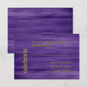 Bar Mitzvah Paarse Techno Streaks Paarse RSVP Kaart
