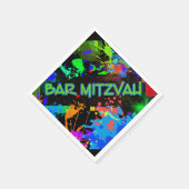 Bar Mitzvah Paint Splatter, verfbal Servet (Hoek)
