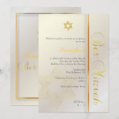 Bar Mitzvah/peerl/goud Kaart (Voorkant / Achterkant)