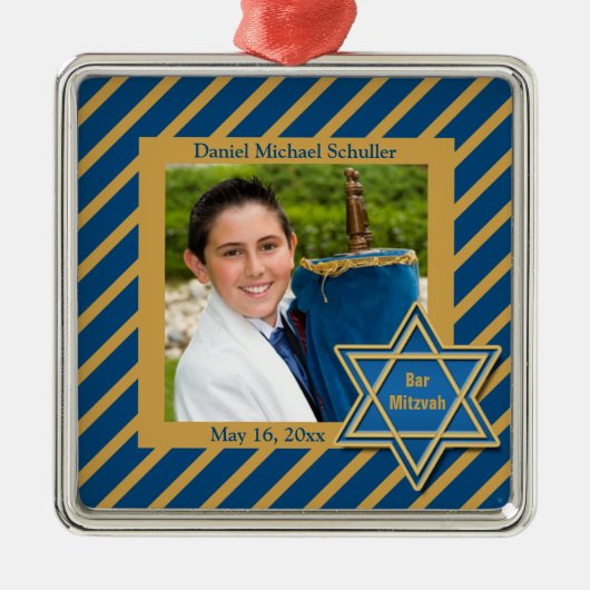 Bar Mitzvah Photo Keepomwille Metalen Ornament (Voorkant)