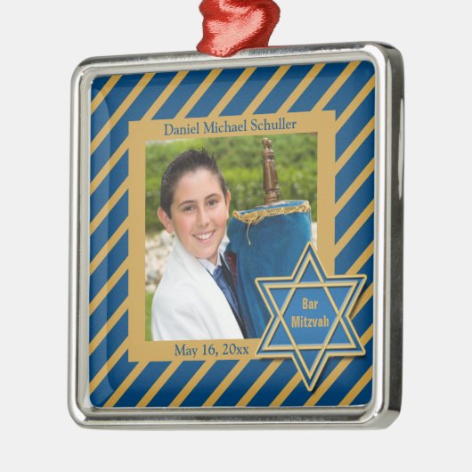 Bar Mitzvah Photo Keepomwille Metalen Ornament (Links)