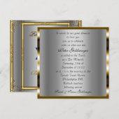 Bar Mitzvah-plechtigheid Uitnodiging (Voorkant / Achterkant)