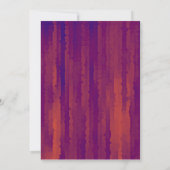 Bar Mitzvah Plum en Oranje Techno Streaks Kaart (Achterkant)