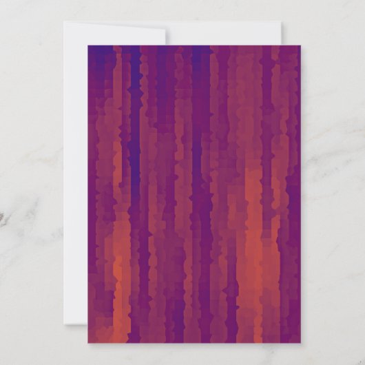 Bar Mitzvah Plum en Oranje Techno Streaks Kaart (Achterkant)