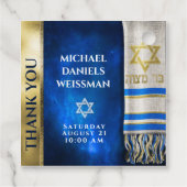 Bar Mitzvah Prayer Shawl Gift Label (Achterkant)