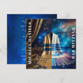Bar Mitzvah Prayer Shawl Uitnodiging (Voorkant / Achterkant)