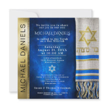 Bar Mitzvah Prayer Shawl Uitnodiging