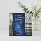 Bar Mitzvah Prayer Shawl Uitnodiging (Staand voorkant)